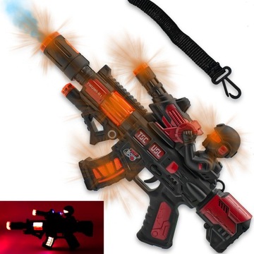 PISTOLET KARABIN ZABAWKA PARA WODNA ŚWIATŁO DŹWIĘK MEGA EFEKTY NA BATERIE