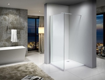 СТЕКЛО ДЛЯ ДУШЕВОЙ ДУШЕВОЙ СТЕКЛО 120 СМ СТЕКЛО 8 ММ ДЛЯ КАБИНЫ ХРОМ ПРОФИЛЬ ДЛЯ НАСТЕНЫ