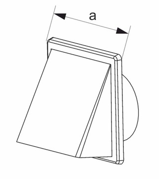 ВЕНТИЛЯЦИОННАЯ РЕШЕТКА ВЫТЯЖКА 100 НАРУЖНАЯ С ВЫТЯЖКОМ Белая С ОБРАТНЫМ КЛАПАНОМ