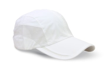 Czapka z Daszkiem Męska Biała Lekka Baseballówka Szybkoschnąca z Poliestru