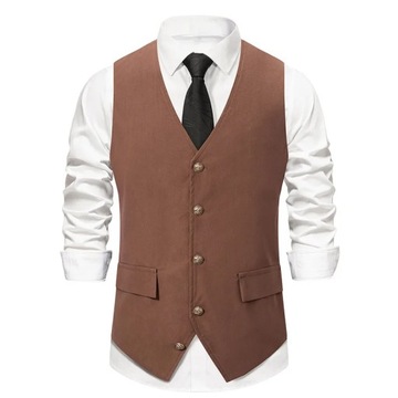 Vest Men Suit Vest Wedding Party Formal Khaki Blue