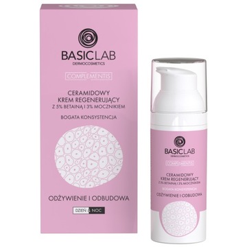 BasicLab Odżywczy Krem do twarzy z Ceramidami Bogata konsystencja 50 ml