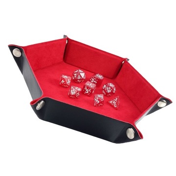 НАБОР ИЗ 8 КРАСНЫХ РОЖДЕСТВЕНСКИХ КУБИКОВ ДЛЯ РПГ