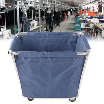 Прочная промышленная корзина для белья из нержавеющей стали.