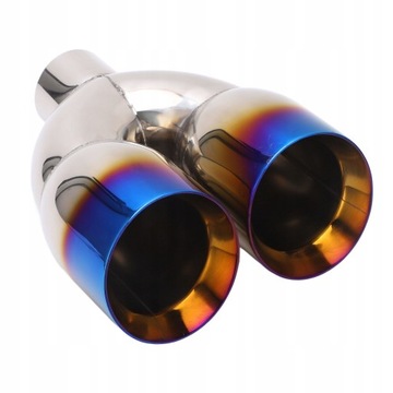 Двойная выхлопная труба 2,4 дюйма, впуск 4 дюйма