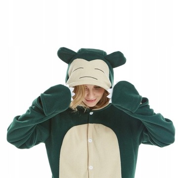Pokemon Snorlax Piżama Kigurumi Kostium Dres
