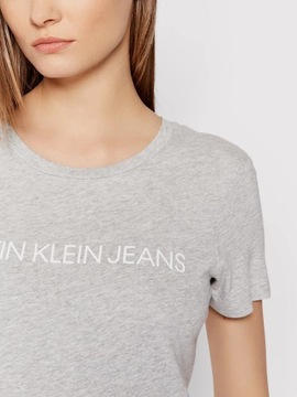 CALVIN KLEIN JEANS T-Shirt Institutional J20J207879 Szary Regular Fit