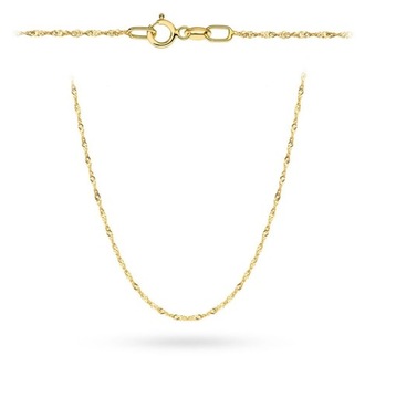 Łańcuszek złoty 585 splot singapure 45 cm