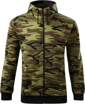 MALFINI CAMO ZIPPER C19 bluza męska MORO KANGURKA z KAPTUREM 3XL