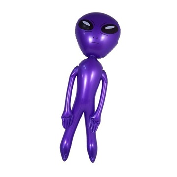 Nadmuchiwana nadmuchiwana lalka kosmita na imprezę tematyczną w kosmosie w kolorze fioletowym