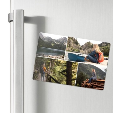 Магнит с фотографией БОЛЬШОЙ 15х10 см. подпись создателя свадьбы ко Дню святого Валентина.