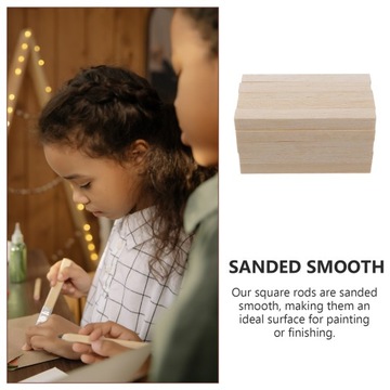 MODELE Z LISTW DREWNIANYCH KWADRATOWYCH PRĘTY DO KOŁKÓW Sunmostar