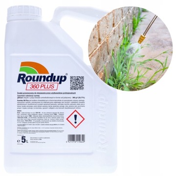 ROUNDUP 360 PLUS ГЛИФОСАТ RANDAP ГЛИФОСАТ ДЛЯ СОРНЯКОВ 5л