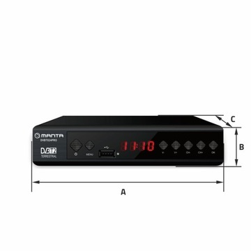 Тюнер-декодер DVBT2 DVBT 2 Наземное ТВ HEVC H.265 HDMI PVR EPG 1080p Manta