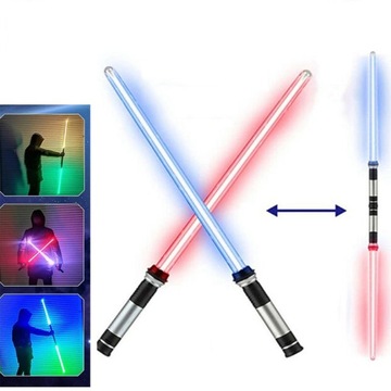 2X MIECZ ŚWIETLNY LED DLA DZIECI MIECZ ŚWIETLNY ZABAWKA Z UCHWYTEM PREZENT