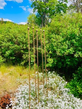 PALIK TYCZKA DO ROŚLIN 60CM PODPORA POMIDORÓW KWIATY METALOWA SOLIDNA 20szt