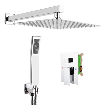 Zestaw akcesoriów do montażu naściennego, łazienkowej głowicy prysznicowej ze stali nierdzewnej 304