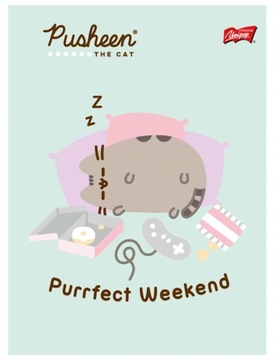 ZESZYT UNIPAP A5-32 KRATKA PUSHEEN - ŚPIĄCA KOTKA