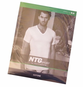 2шт майка NOTTINGHAM белая с V-образным вырезом Smart S