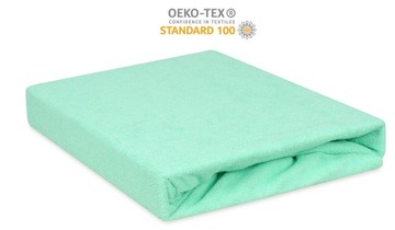 Простыня махровая на резинке 120х200 кирпично-красная 51 Премиум