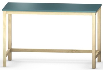Minimalistyczne Biurko Drewniany Stelaż 100 TURKUS