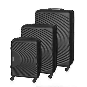 Betlewski Zestaw 3 walizek podróżnych na bagaż twarde mocne wygodne szyfr