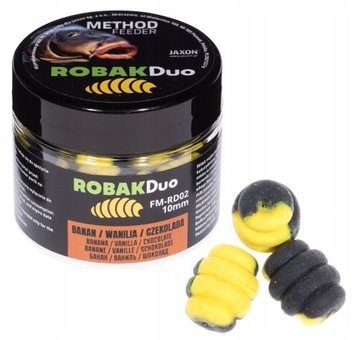 BANAN WANILIA CZEKOLADA ROBAK DUO COLOR 10mm JAXON WAFTERS
