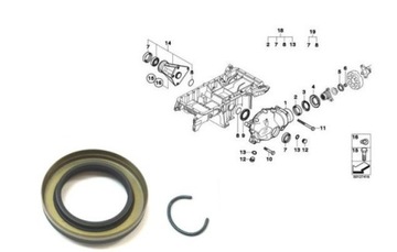 BMW OE 31 50 8 743 675 KROUŽEK TĚSNĚNÍ KLIKOVÉ HŘÍDELE HŘÍDEL PŘEVODOVKY ŘAZENÍ