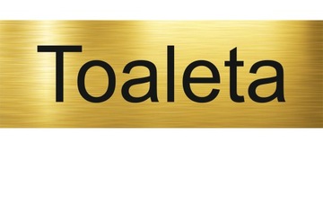 Tabliczka informacyjna na drzwi Toaleta