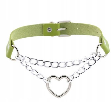 Choker kołnierz hiphop cosplay - green