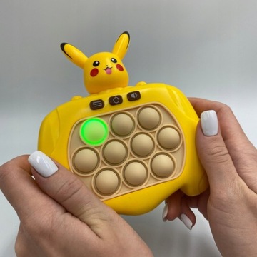 Pop it gra pikachu zręcznościowa elektroniczna pokemon popit + baterie
