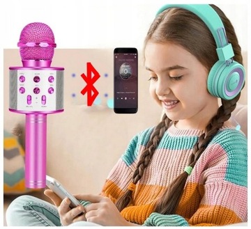 Mikrofon karaoke z głośnikiem Bluetooth USB
