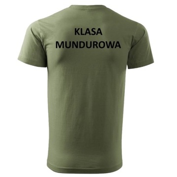 Koszulka T-shirt Maxtex "Klasa mundurowa" - Oliwkowa S