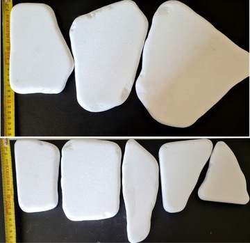 ПЛОСКИЕ КАМНИ ДЛЯ ЖИВОПИСИ, БЕЛЫЕ С БЛЕСКАМИ