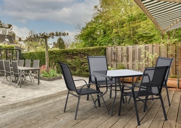 КОМПЛЕКТ САДОВОЙ МЕБЕЛИ ДЛЯ ТЕРРАСЫ 4 СТУЛА + КВАДРАТНЫЙ СТОЛ