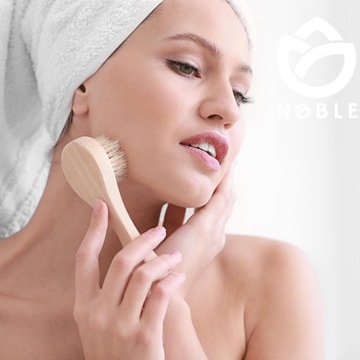 2x Szczoteczka Do Twarzy Masaż Na Sucho naturalny peeling NOBLE