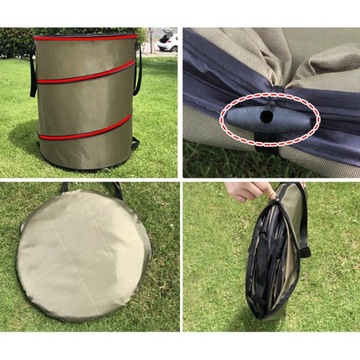 Портативный складной садовый мешок для мусора, держатель для контейнера для листьев с 2 шт.