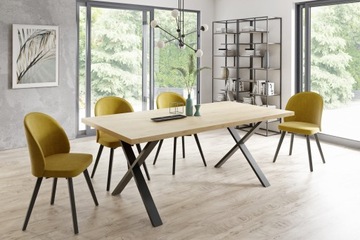 Stół loft dąb lefkas na metalowych nogach 140/240