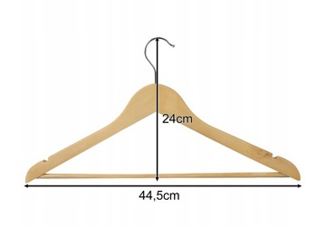 30X DREWNIANE WIESZAKI NA UBRANIA SPODNIE KURTKI ODZIEŻ WIESZAK MOCNY 5KG