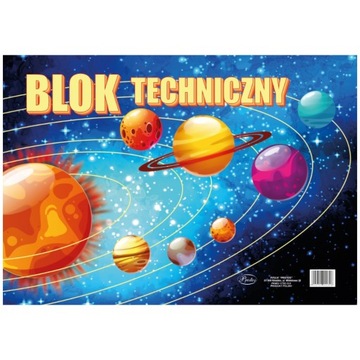Blok techniczny biały A3 szkolny 10 ark. Protos