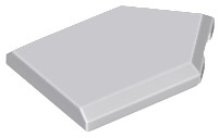 LEGO 22385 płytka tarcza 2x3 j.szara 4szt.