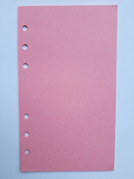 Wkład segregatora notesu planera KOLOROWY - RÓŻOWY CANDY czysty A6 9,9x17cm