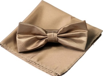 Галстук-бабочка матового перламутрового бежевого цвета, 300 узоров