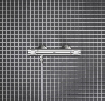 OMNIRES deszczownica Reg WYSOKOŚĆ +bateria prysznicowa termostatyczna GROHE