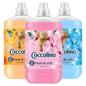 COCCOLINO FRESH&SOFT РАЗМЯГЧИТЕЛЬ ДЛЯ ТКАНИ BLUE SPLASH 2 x 1,7 л = 136 стирок