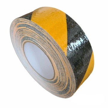 ЛЕНТА САМОКЛЕЯЩАЯСЯ ПРОТИВСКОЛЬЗЯЩАЯ ДЛЯ ЛЕСТНИЦЫ ЖЕЛТО-ЧЕРНАЯ 50мм х 5м