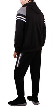 СПОРТИВНЫЙ КОСТЮМ МУЖСКИЙ толстовка + брюки ХЛОПОК темно-синий 001 M