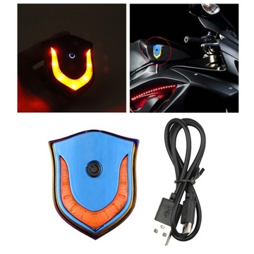 12V 8 светодиодный светильник для мотоциклетного шлема, водонепроницаемый велосипедный шлем, ночная безопасность