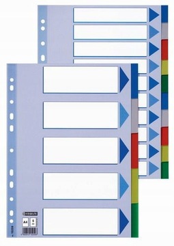 PRZEKŁADKI DO SEGREGATORÓW KOLOROWE PRZEKŁADKI A4