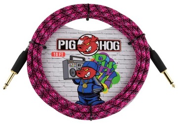 Kabel Instrumentalny - Pig Hog PCH10GPK Pink Graffiti
